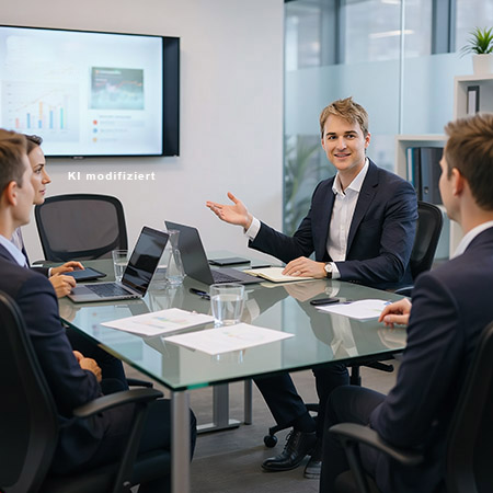 SEO Berater in einem Meeting zu SEO Analyse